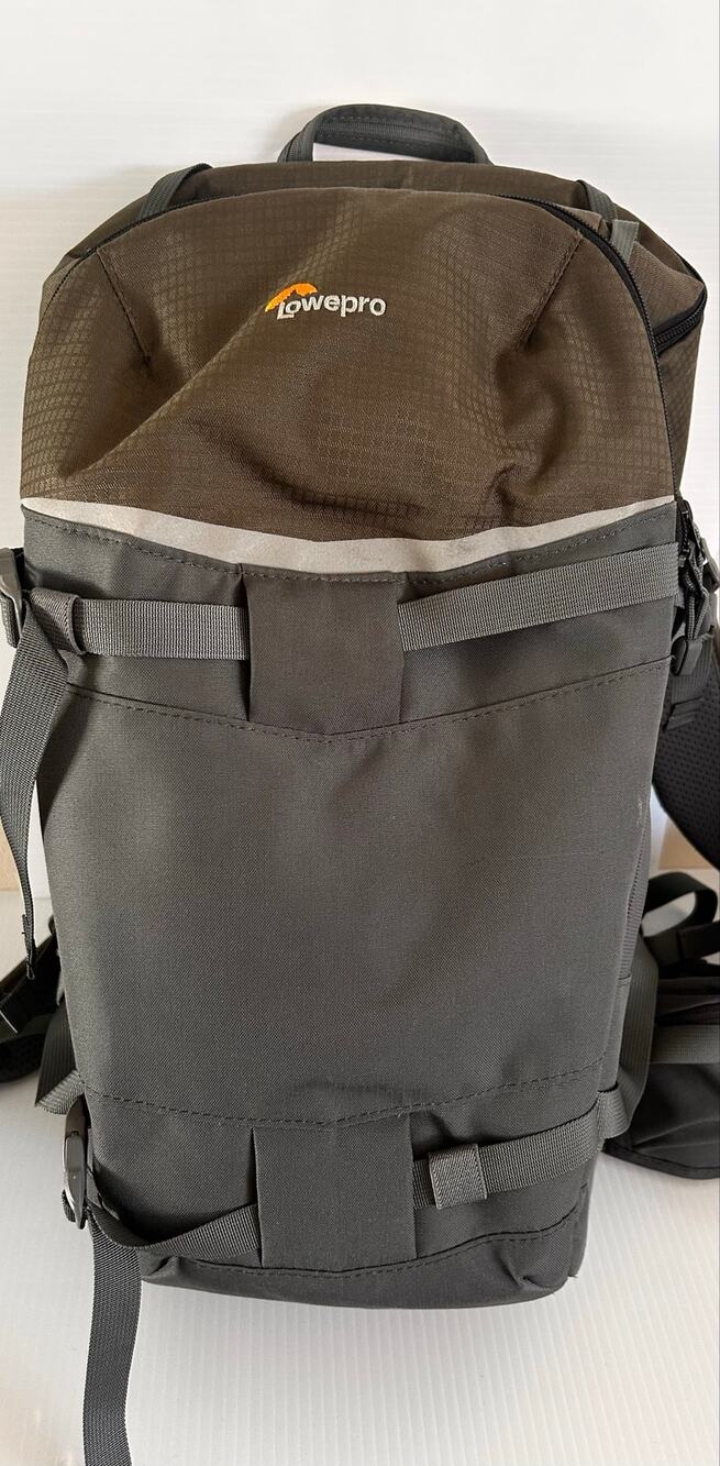 Lowepro Flipside Trek BP 450 AW DSLR Camera Hiking Backpack Gray Green